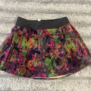 Lululemon Athletica Colorful Floral Skater Skirt